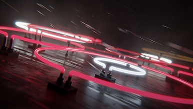 Thumbnail image for Neon Rain (Dark Red) wallpaper