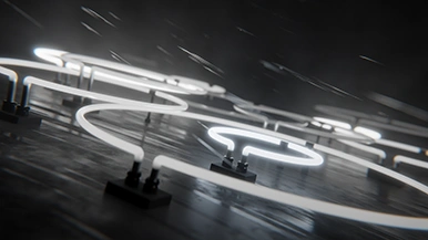 Thumbnail image for Neon Rain (Gray) wallpaper