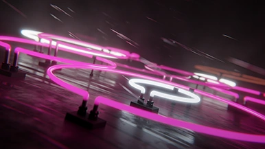 Thumbnail image for Neon Rain (Magenta) wallpaper