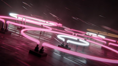 Thumbnail image for Neon Rain (Pink) wallpaper