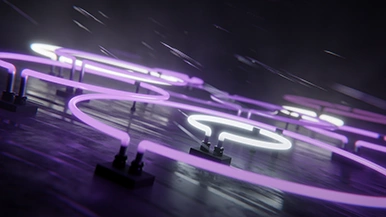 Thumbnail image for Neon Rain (Purple) wallpaper